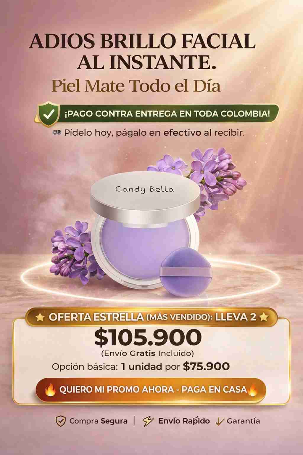 Polvo Matificante Anti Grasa y Brillo